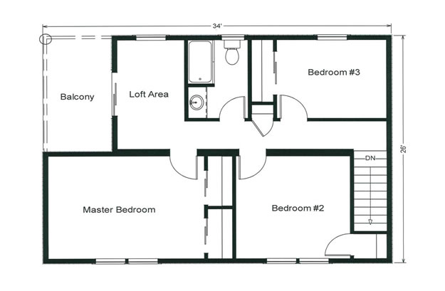 Second floor loft and balcony area is a wonderful place to relax on a summer evening.